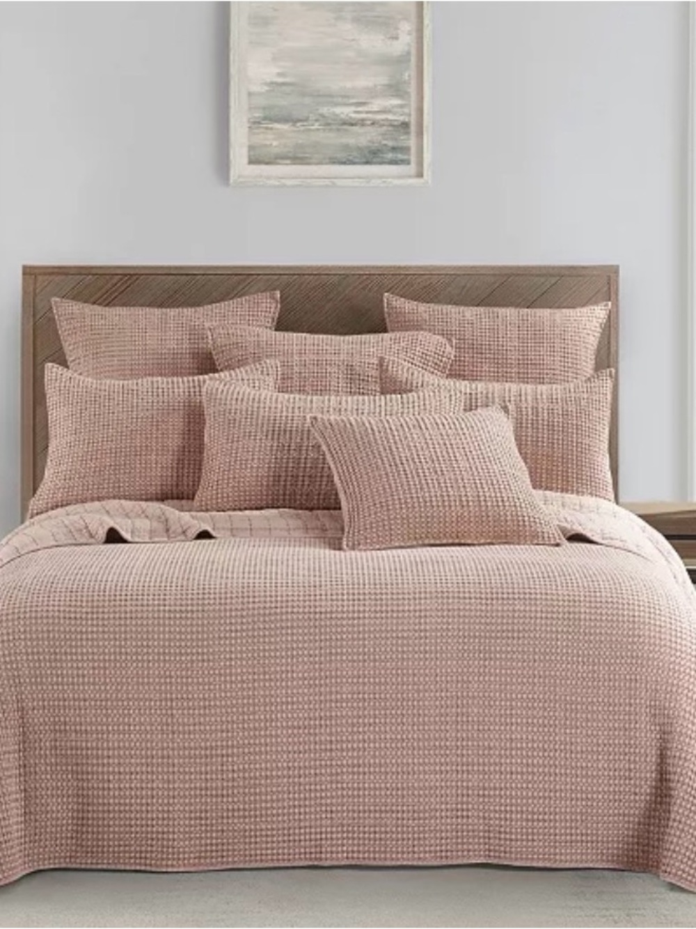 Levtex Home
Mills Waffle Classic 3-Piece Bedspread Set, BLUSH, Queen size